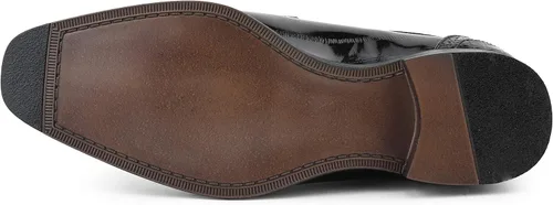 Vista 6 de Bolano Dallas Mens Croco Cap Toe Oxford, cocodrilo Print EEL Skin Trim, Lace Up Estilo original Diseñador zapatos Mens Oxfords