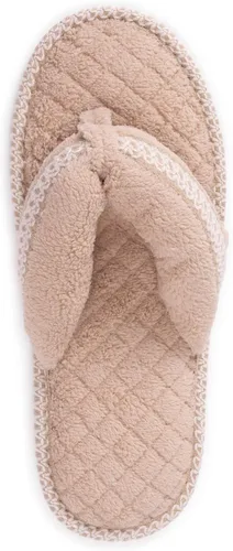Vista 5 de MUK LUKS Darlene - Pantuflas de felpilla micro para mujer, color oro rosa