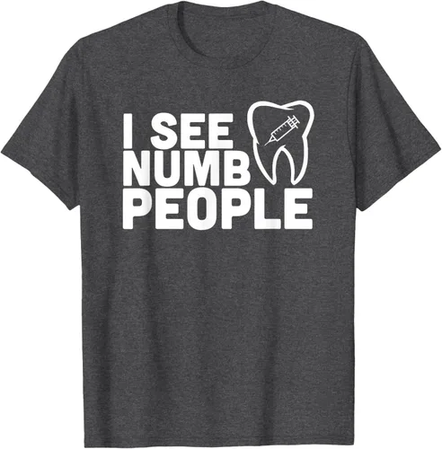 Vista 27 de I see Numb People - Camiseta de regalo para dentista dental, Negro, S