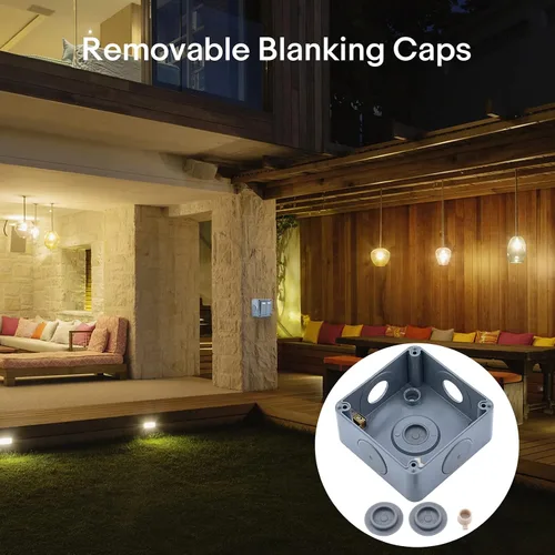Vista 2 de NineLeaf 1PK IP66 Interruptor impermeable, SPDT Interruptor de tiro doble de un solo polo, interruptor de luz dual de 2 vías para jardín al aire