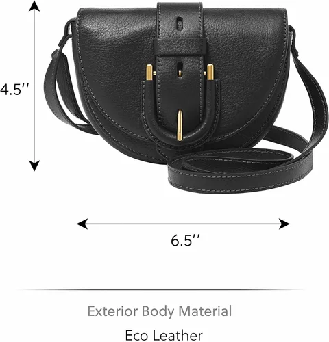 Vista 6 de Fossil Bolso bandolera Harwell de piel ecológica con solapa pequeña para mujer