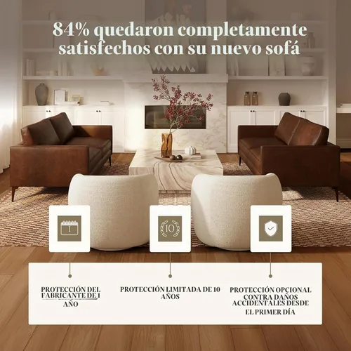 Vista 7 de POLY & BARK Mateo 82” Sofá – Cuero italiano de grano completo y acabado de anilina en color chocolate marrón, cojines de plumón, estructura