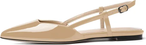 Vista 2 de SKYSTERRY Zapatos de vestir de oficina con hebilla de patente para mujer