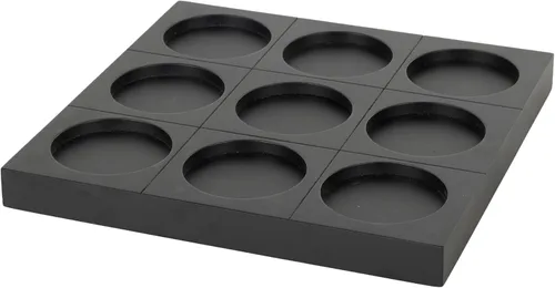 Vista 4 de Deco 79 Juego de ajedrez de madera para decoración del hogar, juego de mesa decorativo con piezas doradas y blancas, juego de mesa de 12 x 12 x 6