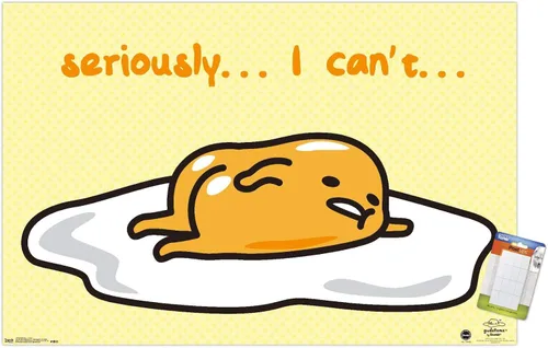Vista 17 de Trends International Gudetama - I Can't Wall Poster, 14.725" x 22.375", Barnwood Framed Version