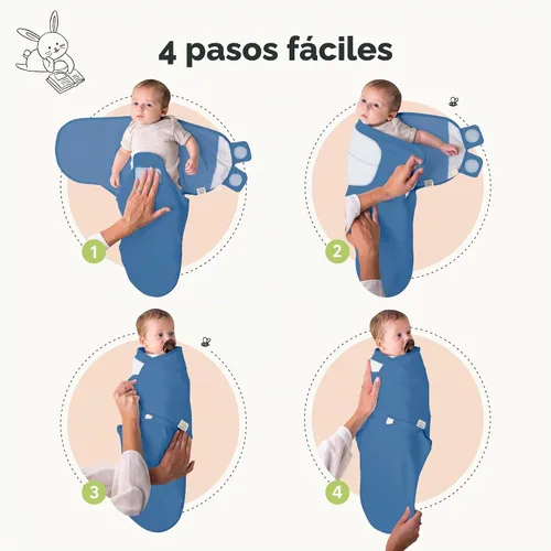 Vista 3 de KeaBabies Paquete de 3 pañales orgánicos para recién nacidos, 0.5 TOG Frost
