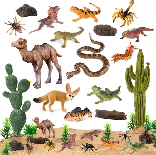 Vista 11 de SIENON Juego de 23 piezas de pájaros realistas, figuras surtidas de aves de vida silvestre con nido, cuervo, kiwi, avestruz, guacamayo, halcón