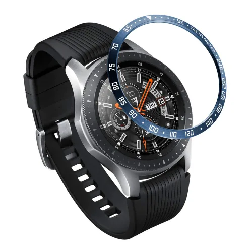 Vista 23 de AISPORTS Bisel Styling Compatible con Samsung Galaxy Watch 1.811 in Bisel Anillo Cubierta Adhesiva Anti Scratch Protección Acero Inoxidable Bisel