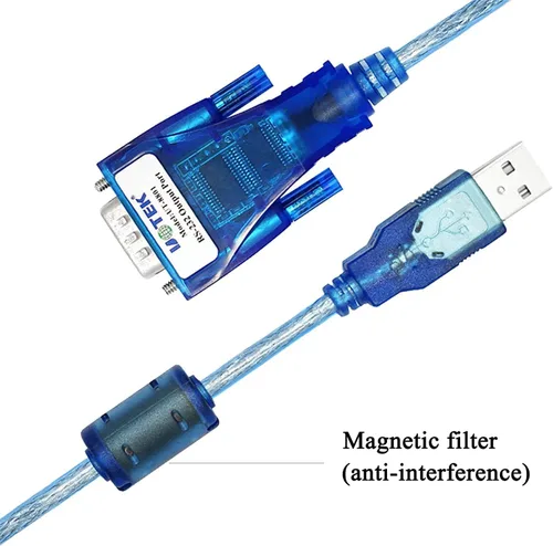 Vista 3 de UTEK UT-8801 Convertidor USB a RS-232 de 1,5 M de longitud ver2.0 (1 puerto USB a convertidor serie RS-232 con protección ESD)