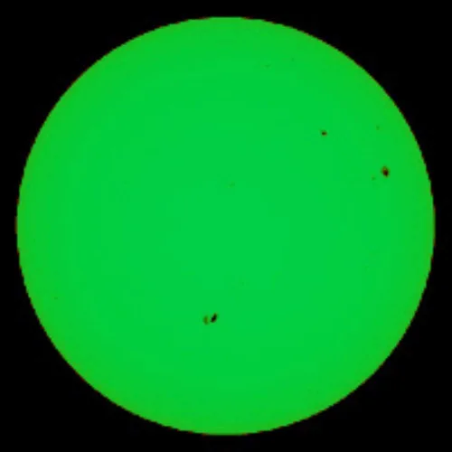 Vista 3 de # 14 – Visor de vidrio para eclipse solar de vidrio- agradable verde Imagen de la sol – Fabricadas en Estados Unidos
