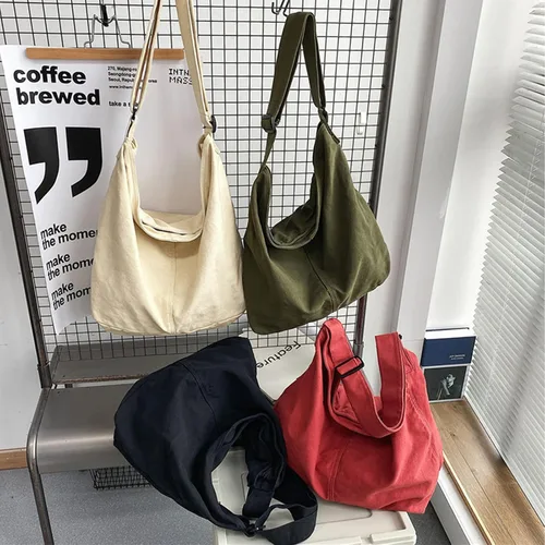 Vista 7 de Bolso de mano para mujer, bolso de lona casual para mujer, bolso de gran capacidad, bolso de hombro para hombres y mujeres