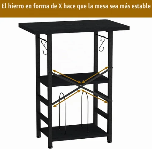 Vista 7 de YAKANJ Soporte para tocadiscos con escritorio extendido, mesa grande para tocadiscos con almacenamiento de vinilo, soporte para tocadiscos