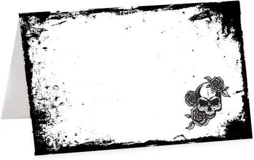 Vista 46 de Andaz Press Tarjetas de lugar con nombre de Halloween para colocar la mesa, etiquetas de alimentos en blanco para tarjetas de bufé de fiesta