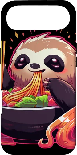 Vista 27 de Sloth Eating Ramen Japanese Noodles Soup Kawaii Case for iPhone 17