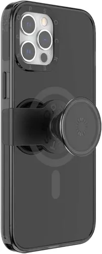Vista 4 de PopSockets Funda negra para iPhone 12 y iPhone 12 Pro con agarre y deslizamiento para teléfono compatible con MagSafe
