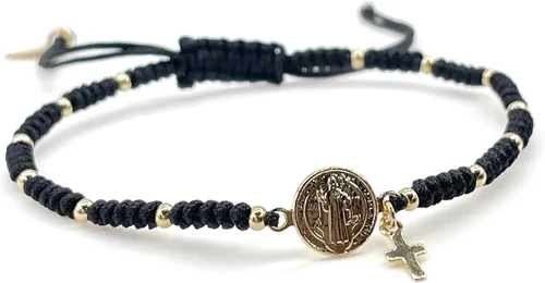 Vista 13 de St Benedict Medal Adjustable Red String Pulsera San Benito