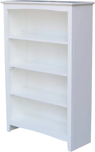 Vista 12 de Estantería Shaker de madera maciza, 36" de alto, color blanco