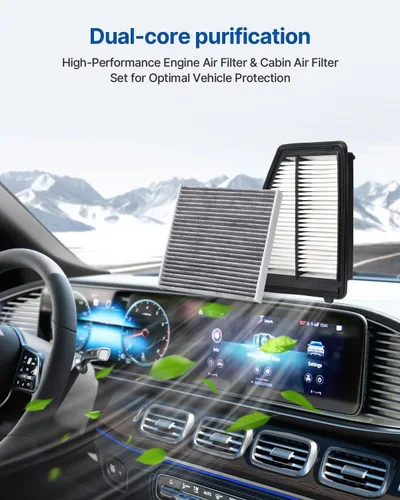Vista 6 de Kit de filtro de aire de motor de cabina para ILX 2013-2015, CIVIC 2012-2015