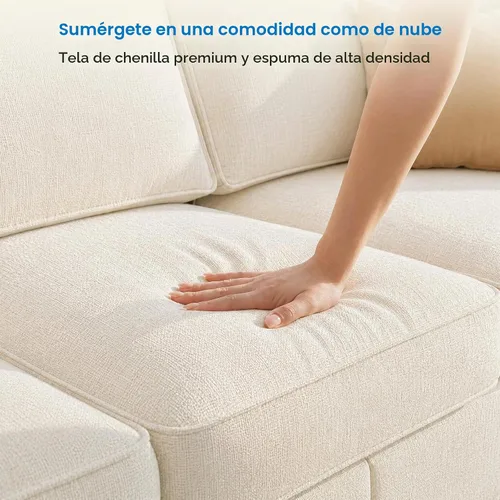 Vista 7 de Mjkone Juego de 2 piezas de sofás de sala de estar, sofás de 3 plazas de 82 pulgadas de ancho y juego de sofá y silla, juegos de muebles de sala