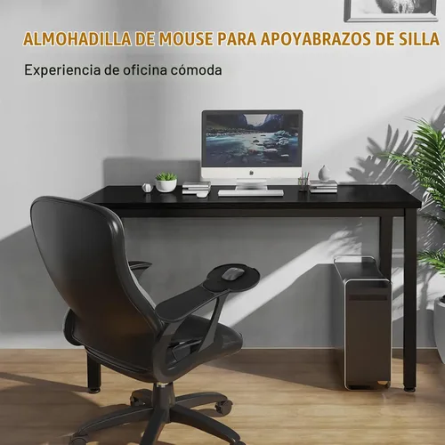 Vista 5 de Alfombrilla de mouse ergonómica mejorada para silla, bandeja de mouse ajustable con cojín de muñeca, alfombrilla de mouse para brazo de silla