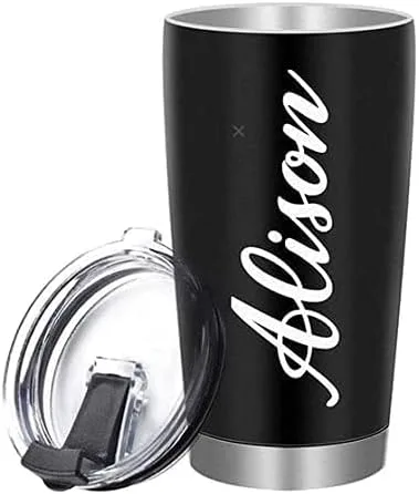 Vista 3 de Vaso personalizado – Vaso personalizado de 20 oz con tapa transparente a prueba de salpicaduras – Copa personalizada con recubrimiento en polvo mate