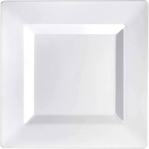 Vista 7 de Party Essentials 10 cuencos cuadrados para aperitivos, recipientes torzados de plástico duro, 12 oz.