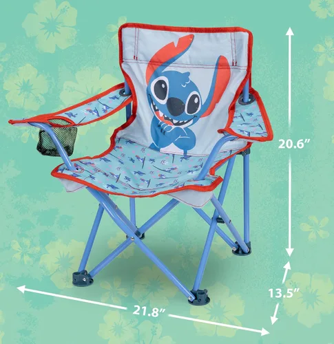 Vista 3 de Lilo & Stitch JAKKS Pacific - Silla plegable para niños, silla plegable para parque, deportes o patio, incluye bolsa de transporte, por JAKKS