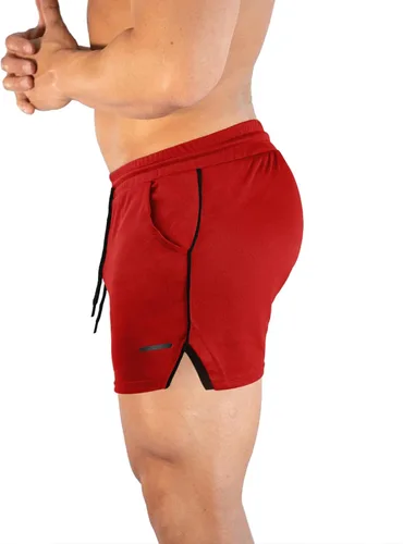 Vista 2 de TEZO Pantalones cortos de entrenamiento para hombre, 5 pulgadas, para gimnasio, atletismo, correr, entrenamiento, de secado rápido, pantalones