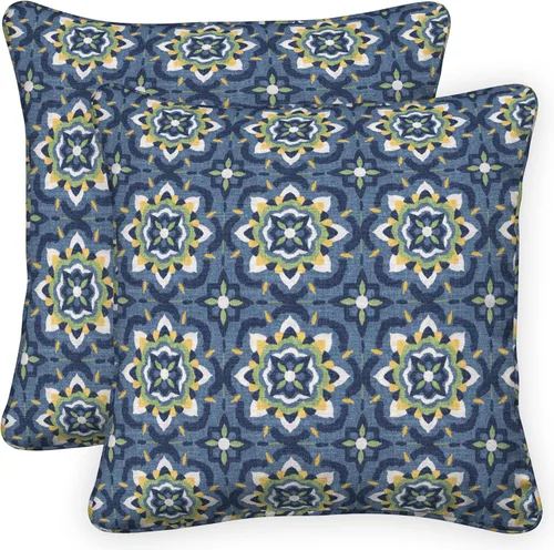 Vista 14 de Honeycomb Fundas de almohada cuadradas para exteriores, 18 x 18, paquete de 2 Boheme