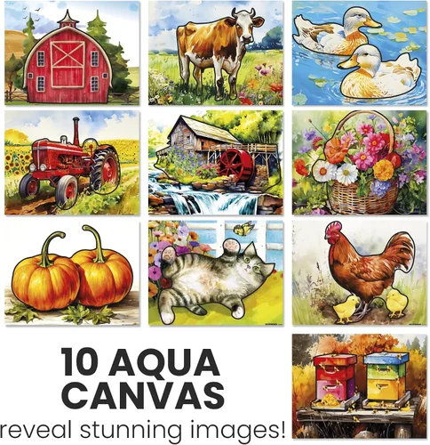 Vista 3 de QUOKKA Pintura con Agua Actividades para Demencia para Personas Mayores - Recuerdos de la Granja - Productos para Alzheimer para Ancianos