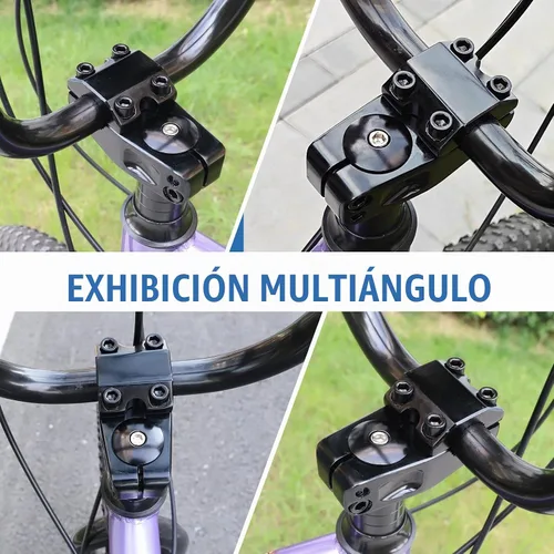 Vista 3 de Vástago de bicicleta para bicicleta BMX aleación de aluminio engranaje fijo vástago de bicicleta Negro claro