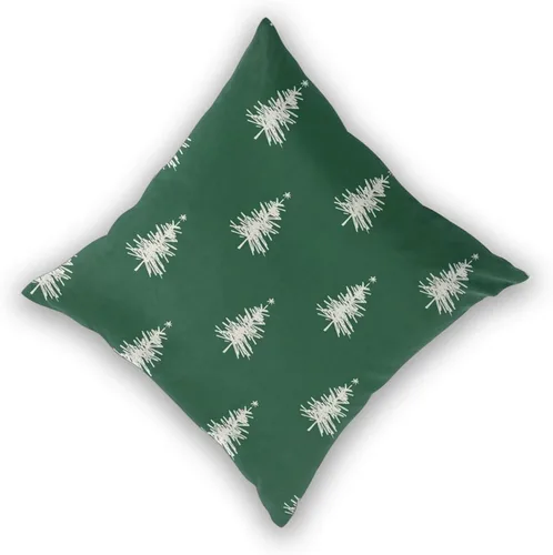 Vista 2 de Fundas de almohada de Navidad de 16 x 16 pulgadas, juego de 2 fundas de almohada verdes para decoración de árboles de Navidad, fundas de almohada