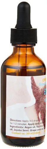 Vista 3 de Organic Hair Solution - Juego de suero para el crecimiento del cabello y la barba para hombre: para cabello más fuerte, más grueso y largo, aceite