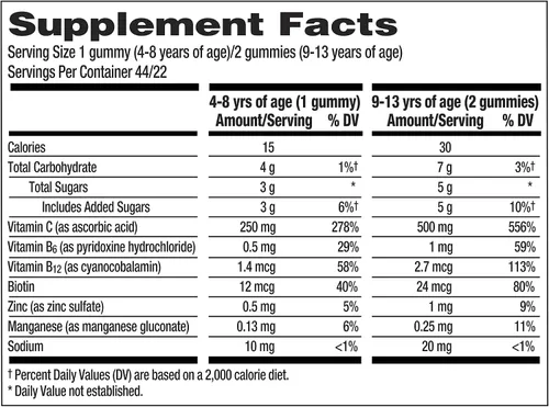 Vista 6 de Emergen-C Kidz Immune+ Immune Support Dietary Supplements, Flavored Gummies with Vitamin C, B Vitamins and Vitamin D for Immune Support, Fun-Tastic
