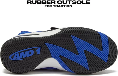 Vista 5 de AND1 Zapatos de baloncesto para niños y niñas, tenis de baloncesto geniales para niños, talla 11 a niño grande 7, tenis de caña media o alta