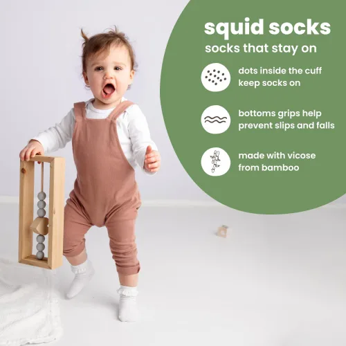 Vista 52 de squid socks Calcetines de viscosa de bambú 0-6M, 6-12M, 12-24M y 2T-3T Calcetines que se mantienen puestos