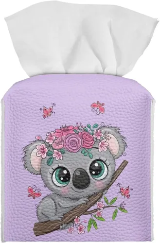 Vista 15 de Lindas decoraciones de ajolote con estampado de animales, caja de pañuelos de cuero, soporte de Navidad, organizador de papel de seda impermeable