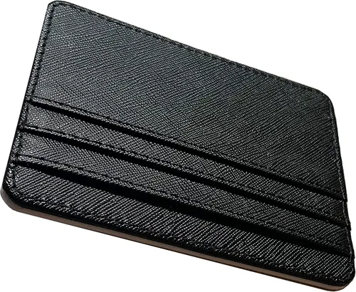 Vista 4 de Cartera delgada de identificación para hombre bandera de bomberos de línea roja delgada CH1 Negro - Cartera con tarjetero