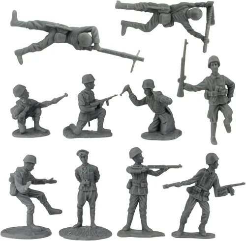 Vista 8 de BMC Toys - Soldados de plástico de la Segunda Guerra Mundial, invasión de Normandía, 114 piezas en caja
