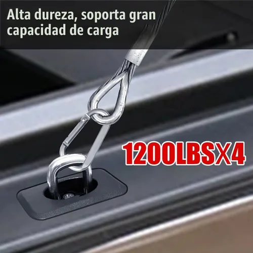 Vista 3 de 4pcs Tie Down Anchors for Truck Bed, Fit Retractable D Ring Tie Down