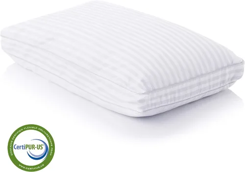 Vista 3 de Malouf Convolution - Almohada de microfibra gelificada con espuma viscoelástica contorneada, alternativa al plumón, tamaño Queen