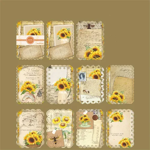 Vista 8 de Calcomanías para kit de álbumes de recortes, cuadros azules, papel estético, diario, agenda, diario, suministros decorativos, 50 unidades/paquete
