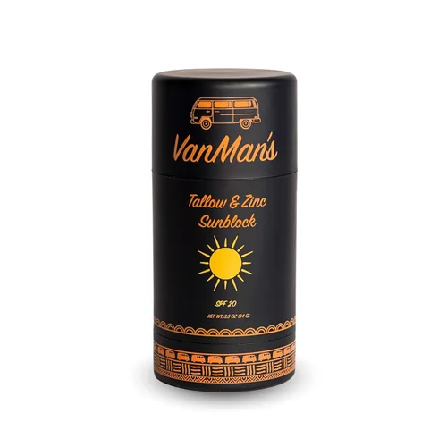 Vista 6 de Vanman's - Protector solar de zinc y sarga - Protector solar de sarga de ternera 20 SPF resistente al agua con aceite de oliva, cera de abejas