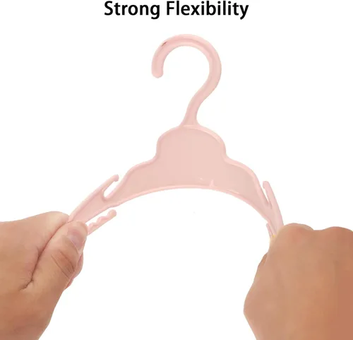 Vista 3 de MSYO 20 ganchos de muñeca para ropa de 18 pulgadas, accesorios resistentes para colgar muñecas, funcionan muy bien con varilla de menos de 1/2