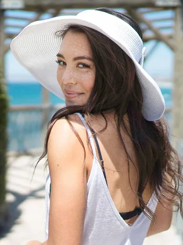 Vista 63 de Simplicity - Sombrero con protección solar UV UPF 50 para mujer, convertible en visera para playa