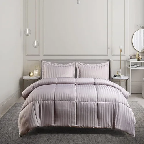 Vista 21 de kathy ireland Home Essentials - Edredón de verano refrescante, edredón reversible de plumón alternativo, tamaño individual, hueso