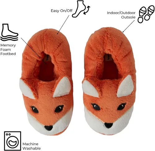 Vista 5 de Kids Toddlers Whimsical Animal Critter Washable Slipper