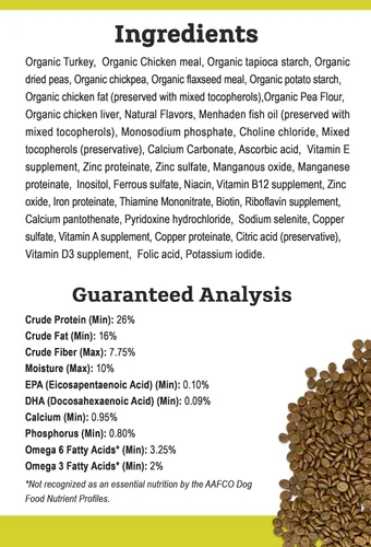 Vista 6 de Tender & True Pet Nutrition - Alimento orgánico para perros con receta de pavo e hígado, 20 libras (46012)