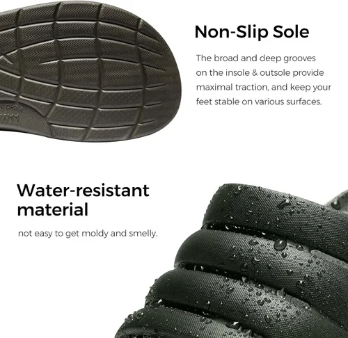 Vista 4 de Sandalias de recuperación para hombres y mujeres, sandalias ortopédicas para fascitis plantar con soporte de arco, sandalias gruesas unisex