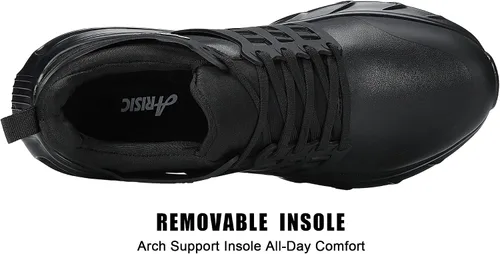 Vista 5 de ARISIC Zapatos de trabajo antideslizantes para hombres, zapatillas de deporte impermeables para restaurante para hombres, zapatos Trabajo Comfort